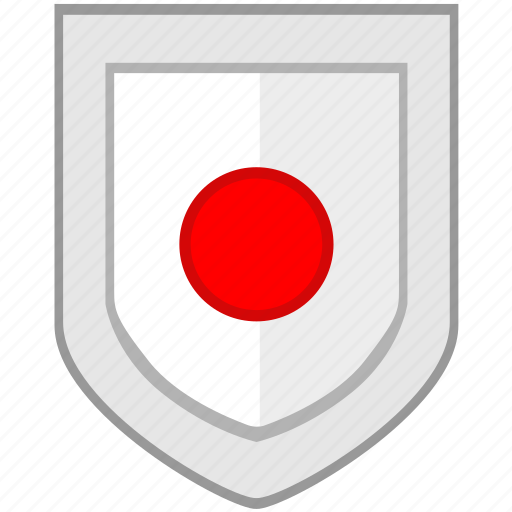 Flag, japan, shield icon - Download on Iconfinder