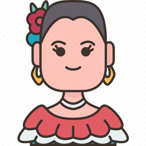 Costa, rican, hispanic, woman, dress icon - Download on Iconfinder