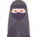 egyptian, muslim, woman, traditional, dress