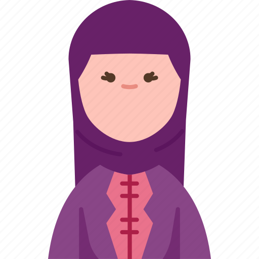 Malaysian, asean, woman, muslim, dress icon - Download on Iconfinder