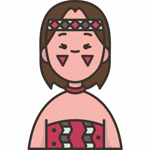 New, zealand, indigenous, woman, ethnic icon - Download on Iconfinder