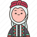 syrian, arabian, traditional, dress, female