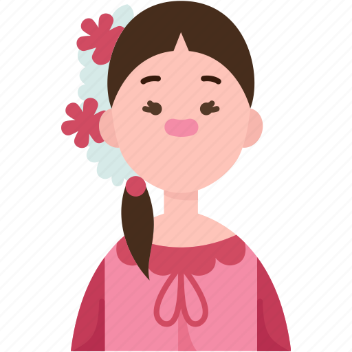 Paraguayan, lady, national, costume, traditional icon - Download on Iconfinder
