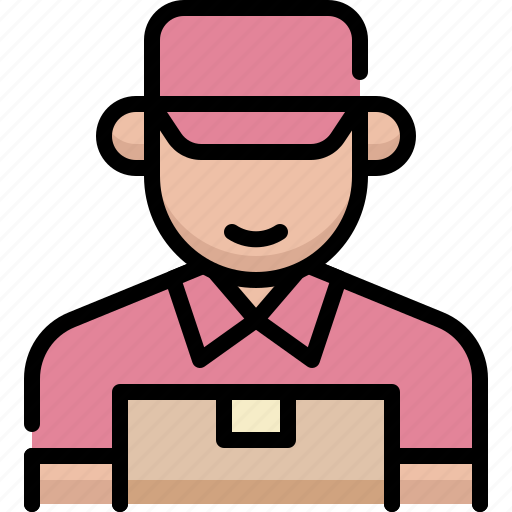 Delivery, shipping, package, logistics, box, delivery man, courier icon - Download on Iconfinder