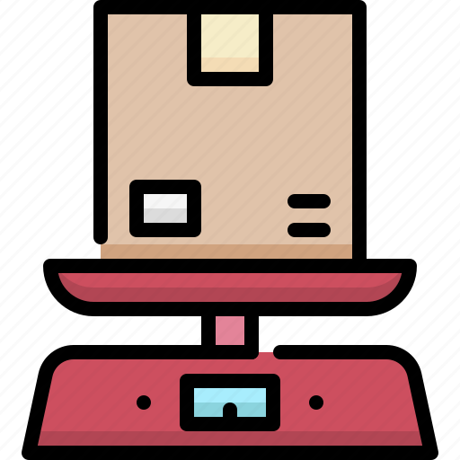 Delivery, shipping, package, logistics, box, weight scale, scale icon - Download on Iconfinder