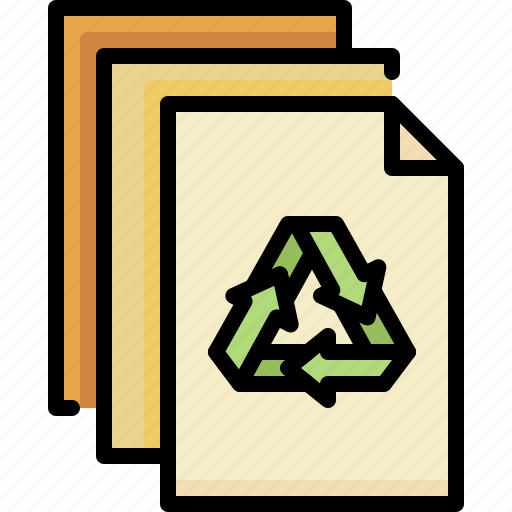 Ecology, eco, environment, paper recycle, paper, recycle, document icon - Download on Iconfinder