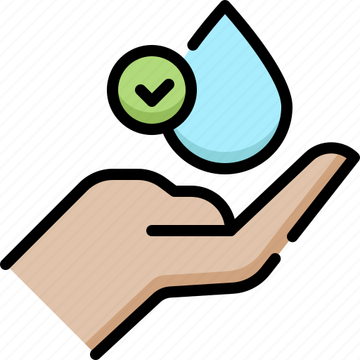 Ecology, eco, environment, save water, drop, hand, water icon - Download on Iconfinder