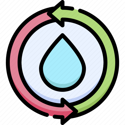 Ecology, eco, green, environment, water recycle, save water, drop icon - Download on Iconfinder