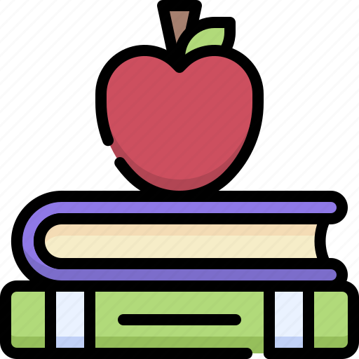 Education, school, learning, knowledge, books, apple book, library icon - Download on Iconfinder