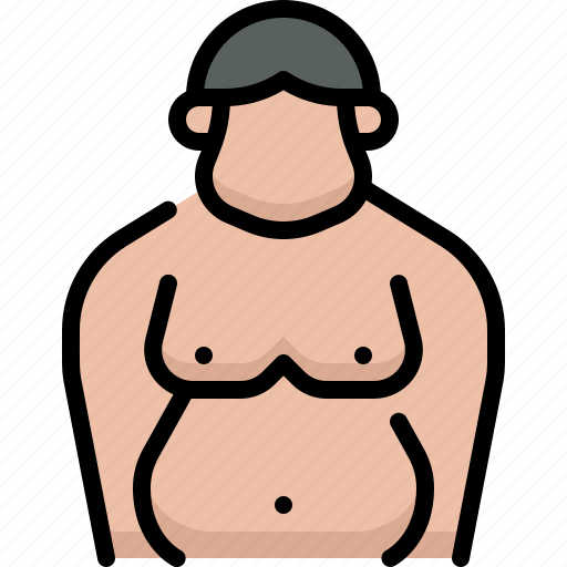 Fitness, gym, exercise, fat male, body, obese, weight icon - Download on Iconfinder