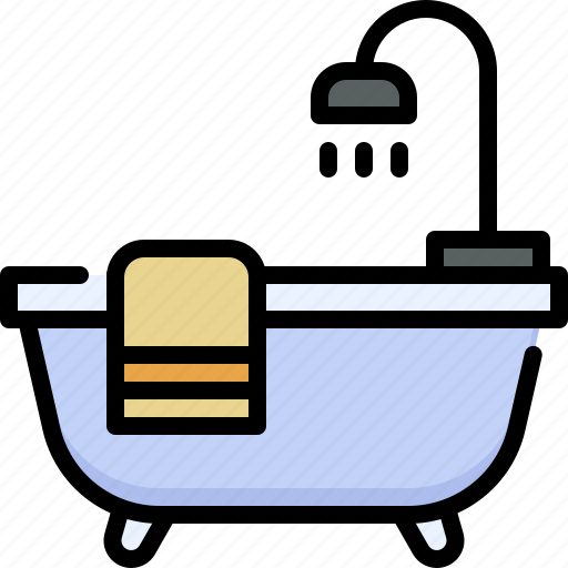 Hotel service, hotel, bathtub, bathroom, shower, bath, relax icon - Download on Iconfinder