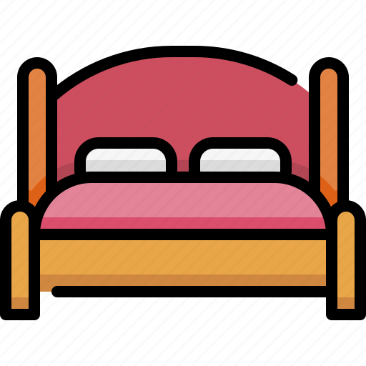 Hotel service, hotel, double bed, bedroom, furniture, king bed, queen bed icon - Download on Iconfinder