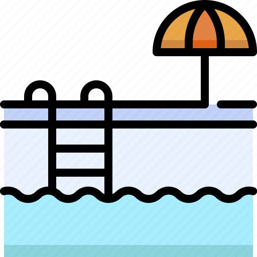 Hotel service, hotel, swimming pool, private pool, pool, swim icon - Download on Iconfinder