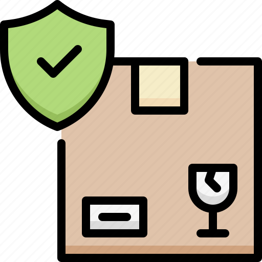 Logistics, shipping, delivery, protection, shield, insurance, package icon - Download on Iconfinder