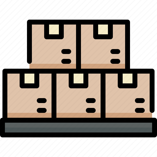Logistics, shipping, delivery, stack of boxes, warehouse, storage, product icon - Download on Iconfinder