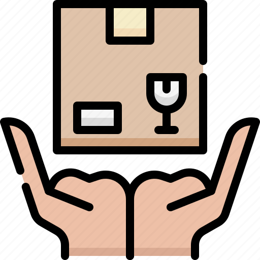 Logistics, shipping, delivery, take care, handle with care, fragile, package icon - Download on Iconfinder