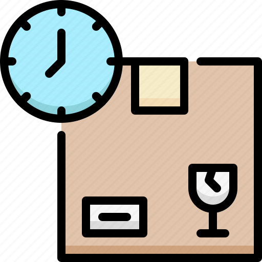 Logistics, shipping, delivery, time, schedule, box, package icon - Download on Iconfinder