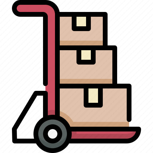 Logistics, shipping, delivery, trolley, warehouse, storage, product icon - Download on Iconfinder