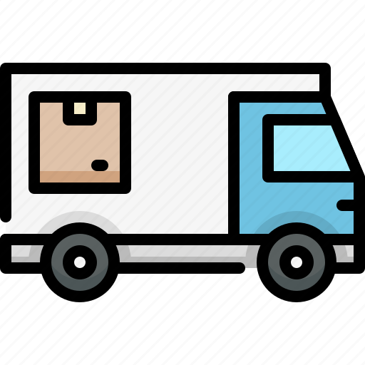 Logistics, shipping, delivery, truck, truck box, transport, package icon - Download on Iconfinder