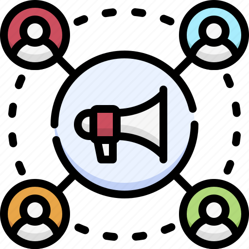Marketing, business, advertising, affiliate, network, connection, megaphone icon - Download on Iconfinder