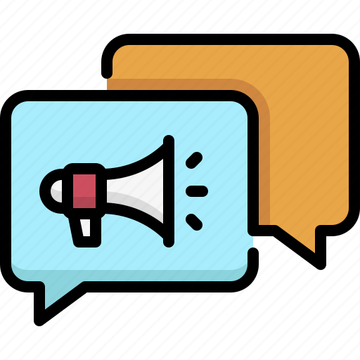 Marketing, business, advertising, bubble chat, message, megaphone, notification icon - Download on Iconfinder