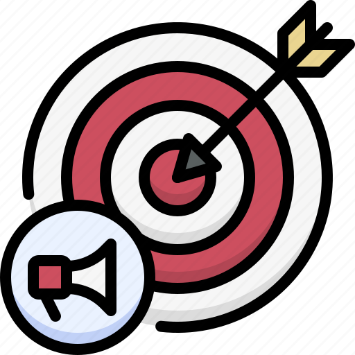 Marketing, business, advertising, target marketing, customer, strategy, megaphone icon - Download on Iconfinder