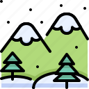winter, season, mountain, nature, landscape, snow, hill