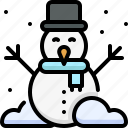 winter, season, snowman, snow, cold, decoration