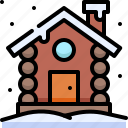 winter, season, snowy house, wood, home, house, snow