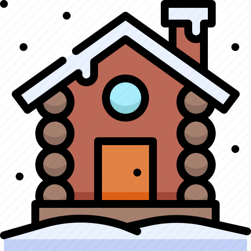 Winter, season, snowy house, wood, home, house, snow icon - Download on Iconfinder