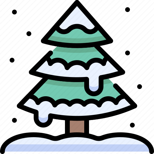 Winter, season, snowy pine tree, pine, snow, cold icon - Download on Iconfinder
