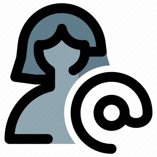 Address, contact, email, single woman icon - Download on Iconfinder