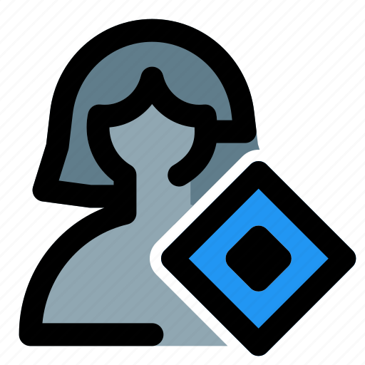Nearby, map, pointer, single woman icon - Download on Iconfinder