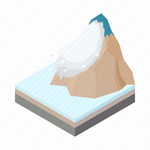 Avalanche, cartoon, mountain, nature, outdoor, snow, winter icon - Download on Iconfinder