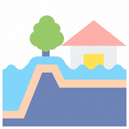 Coastal, flooding, home, building icon - Download on Iconfinder