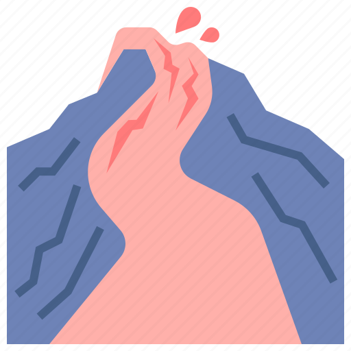 Lava, flow, mountain, nature icon - Download on Iconfinder