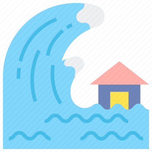 Tsunami, home, natural disaster, house icon - Download on Iconfinder