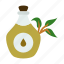 bottle, leaf, oil, tea, tree 