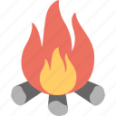 burning, campfire, camping, fireplace, flames 