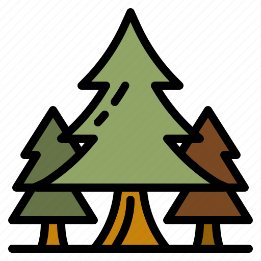 Pine, forest, pines, trees, nature icon - Download on Iconfinder