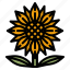 sunflower, botanical, blossom, sun, flower 