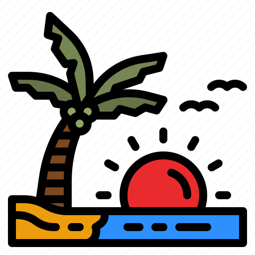 Sunset, beach, sea, summer, sun icon - Download on Iconfinder