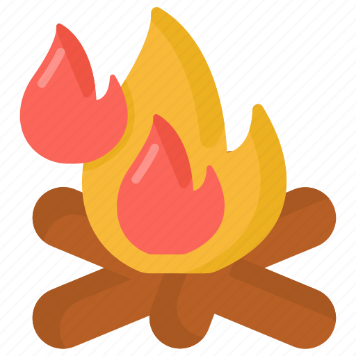 Firewood, campfire, bonfire, outdoor fire, logs burning icon - Download on Iconfinder