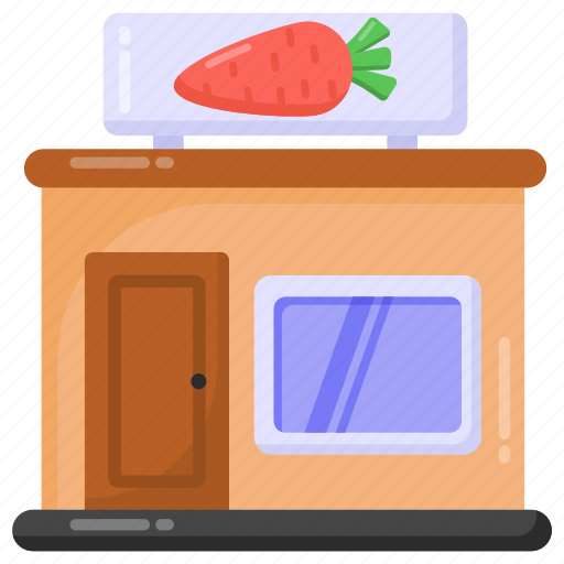 Carrot store, vegetable store, carrot shop, vegetable shop, food shop icon - Download on Iconfinder
