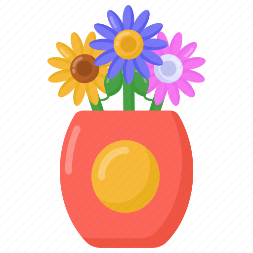 Decorative vase, vase, flower vase, flower pot, floral vase icon - Download on Iconfinder