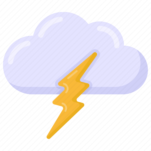 Lightning cloud, thunderstorm, thundercloud, strom, weather icon - Download on Iconfinder