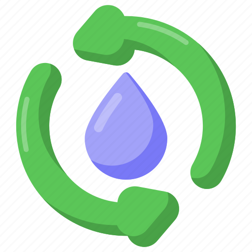 Water reuse, water conservation, water recycling, water reusability, aqua recycling icon - Download on Iconfinder