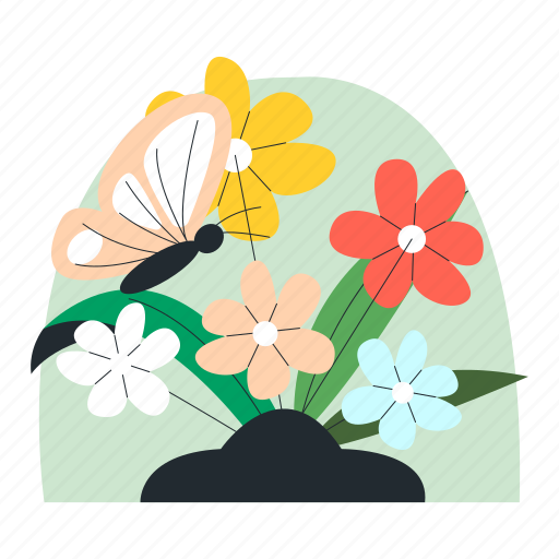 Colorfull, flower, nature, plant illustration - Download on Iconfinder