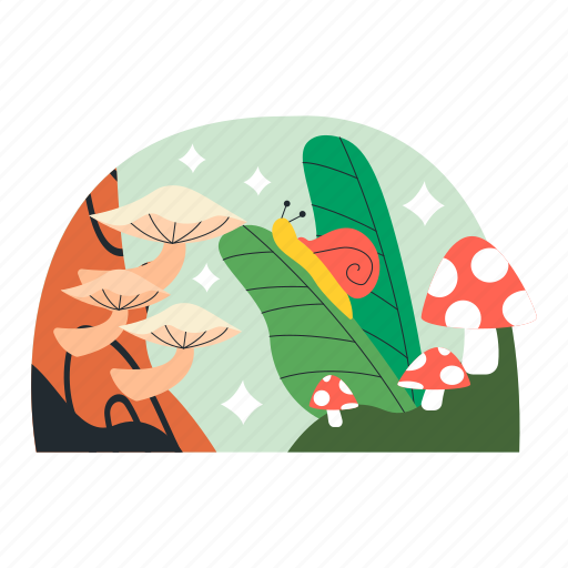 Fungus, forest illustration - Download on Iconfinder