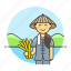 nature, female, rice, agriculture, harvest, farmer, farm, asian 